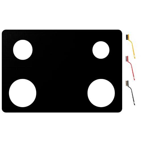 bezoku Stove Cover For Whirlpool Gas Stove Protectors 4 Burners Model WFG320M0BS WFG320M0BB WFG320M0BW WFG320M0MW WFG320M0MS, Upgraded 0.5MM Reusable Splatter Guard Stove Protector Liner