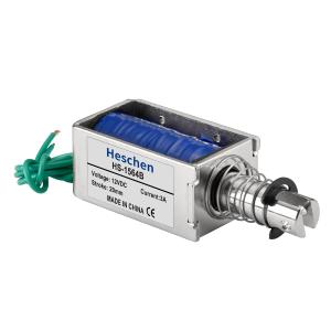 Solenoid Electromagnet, HS-1564B, DC12V 3A, 20mm Stroke, Force 60N, Push Pull Type, Open Frame, Linear Motion