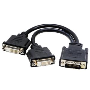 zdyCGTime DMS-59 to 2 DVI (24+1) Splitter Cable Connector for Dual Monitor Setups or as a DVI Adapter Y Cord Dongle-10inch