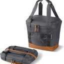 CleverMade Pacifica Collapsible Cooler Bag Small Portable Cooler Bag for Travel, Foldable Insulated Cooler for Beach, Picnic & Road Trips, Holds Up to 18 Cans, Leakproof Soft Carry Cooler - Gray