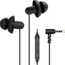 Hearprotek Sleep Earbuds, 3.5mm Lightweight Soft Noise Reduction Earbuds Wired with Mic and Volume Control