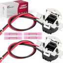 2 PCS H7 Light Bulb Socket Retainer Holder Adapters Compatible with Ford VW Mercedes Opels Suitable for H7 HeadLight Halogen HID LED Lamp Bulbs Plug Holder Connector Base