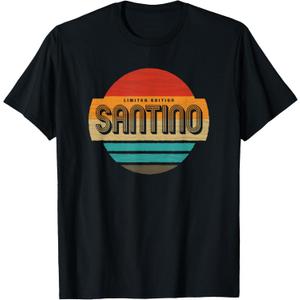 Santino Name Retro Vintage Sunset Limited Edition T-Shirt Medium