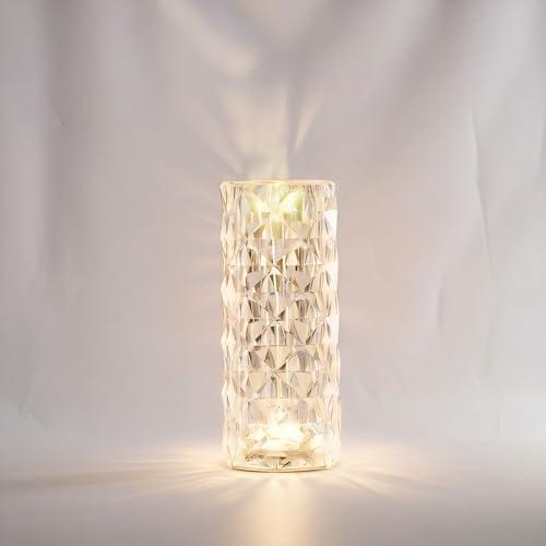 GLOBE LED Integrated Rechargeable Crystal Portable Touch Lamp with Included Remote Control and USB Cable