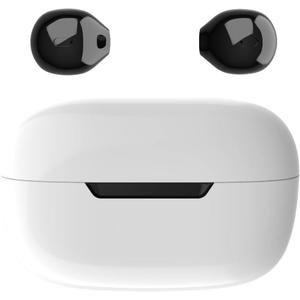 Invisible Wireless Earbuds Bluetooth Mini Size, Semi-in-Ear Ear Buds for Small Ear Canals, Clear Sound for Work, Home, Music, Audiobooks and Podcasts (Black)