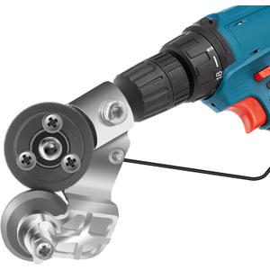 CZS Sheet Metal Cutter Drill Attachment, Electric Drill Shears Attachment Cutter Nibbler, Metal Nibbler Drill Attachment for Cutting Iron, White Sheet, Steel, Copper, Aluminum