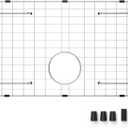 Kitchen Sink Grid and Sink Protectors 26-1/16" x 14-1/16"- Rear Drain, Round 26-1/16" x 14-1/16"