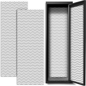 Haull 2 Pcs School Locker Magnetic Wallpaper Locker Accessories for Girls Boys 12 x 36 Inch Removable Locker Decoration for School Office, Gray Lines