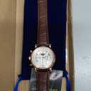 Avaner Men's Leather Strap Watches: Analog Quartz Classic Wrist Watches with Three-Eye Dials and Date