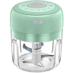 Electric Mini Vegetable Chopper, Food Chopper, Garlic Slicer Veggie, Salad, Lettuce, Onion, Chili Crusher, Tomato Dicer Chopper Cutter & Ginger Meat Mincer for Kitchen, Portable USB Chopper (250ML)