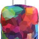 Explore Land Travel Luggage Cover Suitcase Protector Fits 27-30 Inch Case (Geometry, L)