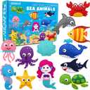 CiyvoLyeen Sea Animals Sewing Kit Mermaid DIY Felt Plush Craft Kit Make Your Own Ocean Animals Gifts for Beginner Boys and Girls Educational Kids Art Craft Supplies Set of 12
