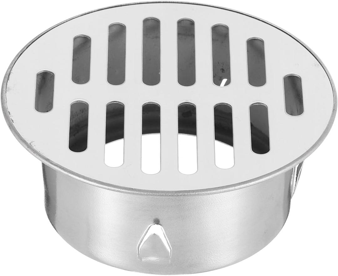 uxcell Floor Drain Cover, 4.4 Inch Stainless Steel Anti Blocking Drain Cover for Outdoor Bathroom Kitchen, 88 Flat Mouth