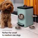 Small Dog Poop Trash Can Outside 6L/1.6 Gallon Dog Small Trash Can with Lid, Odor-Locking Carbon Filter System, Hands-Free Stainless Steel Pedal, Easy-Clean Removable Bucket, Sage Green
