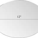 Suwimut Set of 12 Round Mirrors for Centerpieces, 12 Inch Glass Mirrors Candle Plate Circle Mirror Trays Large Glass Mirror Tiles for Table Centerpieces, Wedding, Party Decorations, Crafts, Wall Decor