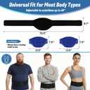 Ice Pack for Back Pain Relief with Extension Band Hot & Cold Therapy, 2 Reusable Gel Packs, Leak-Proof Ice Pack Wrap for Lower Back Pain, Sciatica, Herniated Disc, Coccyx Pain