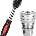 ZIMISI Adjustable Universal Socket Wrench, 10-19mm Magic Sleeve Tool with Ratchet Wrench, Manual Socket Set for Power Drill, Torque Wrench, 3/8" Drive Ratchet (Sockets/Ratchet Wrench)