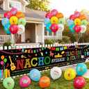 Moukeren Teacher Appreciation Decorations Nacho Average Teacher Banner with 24 Balloons Thank You Staff Yard Sign Cinco De Mayo Party Supplies for Indoor Outdoor School Office Gift