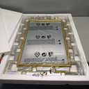 Gold Bathroom Mirror, 28x20 Inch Wall Mirror Decorative Venetian Rectangle Metal Frame Design for Living Room Bedroom Bathroom Entryway