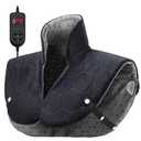 Heating Pad for Neck and Shoulders and Back, 30s Fast Heating Pads for Pain Relief,160℉ Ergonomic Heated Wrap with 8 Temp & 16 Auto-Off Timers, Gifts for Women Men (Dark Black)