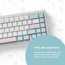 Dokodoko Rainy Pig Keycaps - PBT Cherry Profile, Dye-Sub, 168 Keys, Cute Minimalist Pastel Set for Mechanical Keyboards