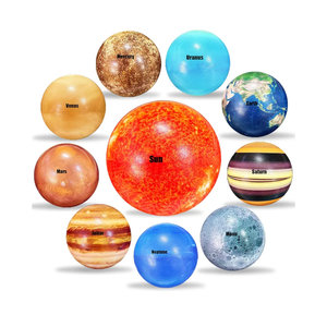 BBTO 20 Pcs Solar System Stress Balls Anti Stress Solar Planets Balls for Adult Planet Bouncy Space Toys Kids Children Early Learning Space Themed Gift