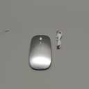 Kovess Mouse for Laptop Wireless Bluetooth - MacBook Air Mac Pro PC iPad Optical Rechargeable Silent Mouse with Jiggler Dual Mode Switch Bluetooth 5.2/3.0 and 2.4GHz USB-A and Type-C Receiver Silvery