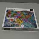 Playjigs USA Map Puzzle  A Vibrant 1000-Piece Journey Across America! with Colorful Details Showing Each State's Features, This Educational Puzzle Makes Learning About The U.S. Fun for Everyone.