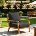 Olefin Deep Seat Cushion, Water Resistant Patio Cushion Dark Gray 24x24x4