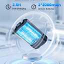 Cordless Rechargeable Ultrasonic Retainer Cleaner, 50kHz Portable Sonic Cleaner for Mouth Guard and Denture, Ultra-Thin Night Guard Aligner Cleaner with 6pcs Tablets, Glossy Black