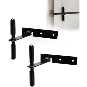 2 Pack Rv Refrigerator Door Latch, Camper Fridge Door Latch 1-3/16" Hole Spacing, Keeps The Doors from Swinging Open While Traveling