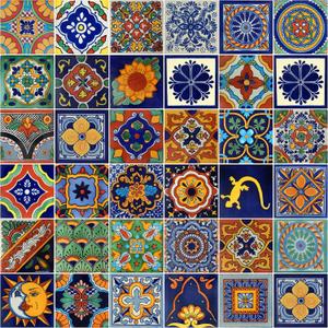 Mexican Tiles 4x4 Handpainted Hundred Pieces Assorted Designs