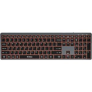 JOMAA Dual Mode Wireless Keyboard, 2.4G Bluetooth 3 Devices Switch, Quiet Scissor Switch Keys, Backlit with Multimedia Shortcut Keys, for Windows/Mac/iOS/Android PC Laptop Tablet