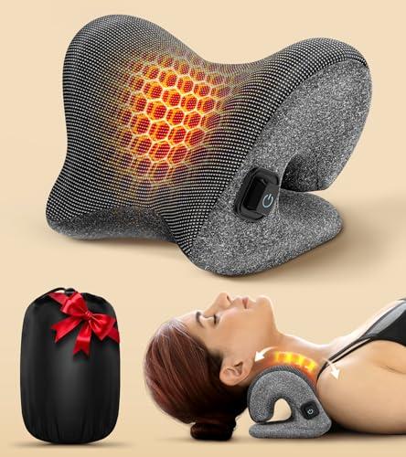 5X Pain Relief Neck Massager with Heat, Graphene-Infused Instant Heating Neck Stretcher for TMJ Migraine, Smart Control Cervical Traction Device Pillow for Heat Therapy, Christmas Gifts for Women Men