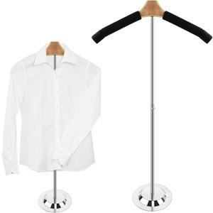 1 Pack AdjustableT Shirt Display Flexible Shoulder StandPortable T Shirt Display Stand for Clothing Garment Coat Retail VendorShirt RackMetal Clothing Display Rack,17.3 x 31.3 Inch