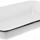 Enamel Baking Tray 13.8X9.6 Inch Multifunctional Non-Stick Oven Pan for Baking Cooking Food Storage Heat-Resistant Kitchen Tray