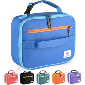 Genteen Lunch Box Kids,Insulated Lunch Bag Kids Boys Girls,Soft Bag Small Cooler Back to School Thermal Meal Tote Kit Lunch Box for School,Work,Outdoor (Blue)