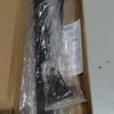 6 Inch Heavy Duty Shelf Brackets (4-Pack), Black Steel Floating Shelf Supports, Easy Installation Metal L Brackets for Wall Shelves, DIY Home & Office Organization (Black)