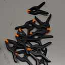 12 Pack Plastic Spring Clamps, 3.5inch Small Heavy Duty Clips for Crafts, Backdrop Stand, Woodworking, Photography Studios (Black)