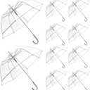 Wedding Clear Bubble Umbrella Bulk 47 Inch Large Dome Rainproof Stick Umbrellas for Weddings Prom Graduation Outdoor Events
