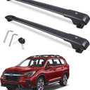 Autekcomma Heavy Duty Roof Rack Crossbars Replacement for Subaru Ascent 2019-2026,Anti-Corrosion,Aircraft Aluminum Black Matte with Anti-Theft Locks (ONLY FIT Original EXISTING Side Rail)