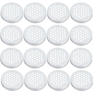 GORGECRAFT 16pcs Mason Flower Jar Insert Lid Plants Organizer Frog Lids Hexagon Pattern Glass Bottle Covers for Regular Mouth Mason Canning Jars Fixed Tools Home Office, 67mm