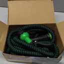 Flexi Hose with 8 Function Nozzle, 50FT - Lightweight Expandable Garden Hose, No-Kink Flexibility, 3/4 Inch Solid Brass Fittings and Double Latex Core - Black and Green