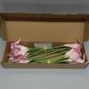 IPOPU Pink Fake Calla Lily Flowers 24PCS Real Touch Pink Calla Lily Faux Flowers Arrangement for Home Party Wedding Bouquet Centerpieces Flower Home Decoration (Pink)