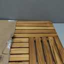 Utoplike Teak Wood Bath Mat, 32 x 20 inch Large Wooden Shower Mat for Bathroom, Non Slip Wood Floor Sturdy Mat for Inside Shower Luxury Spa Home or Outdoor