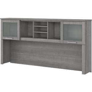 Bush Home Somerset 72W Desk Hutch in Platinum Gray