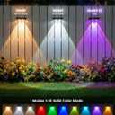 Brightown 12 Pack Solar Lights Outdoor Waterproof, Color Changing Solar Fence Deck Step Flood Lights, Warm White & RGBCW 11 Color, IP65 Waterproof Garden Lights for Outside Backyard Yard Step Patio