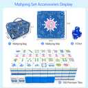 Gartu American Mahjong Tile Set, 166 White Tiles (1.2”), Mahjong Tile Set with Carrying Bag, Dice, Mat, Cute Mini Tiles, Portable Travel Complete Game Set for Home Outdoor, Gift for Enthusiasts