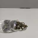 Curtain Rings with Clips Hooks 44Pack 1.26 inch Metal Stainless Steel Drapery Rings for Tension Rod Bracket Eyelets Decorative Hangers, Bronze (1.26" Interior Diameter)