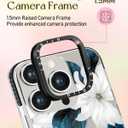 Lotadilo for iPhone 15 Pro Case for Women - Girls Kawaii Design Compatible with Magsafe Magnetic Ring Holder Stand Blue Flower Phone Covers Aesthetic Girly TPU Funda for 15 Pro